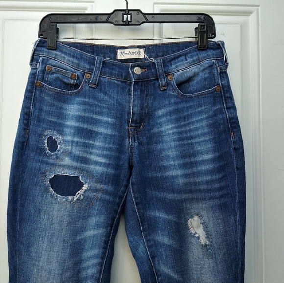 Madewell Slimboy Jeans Distress Size 25 - Picture 4 of 7